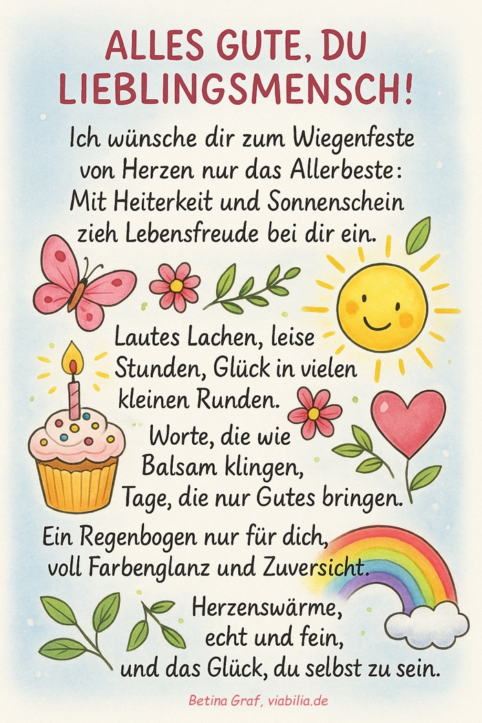 Alles Gute zum Geburtstag, du Lieblingsmensch