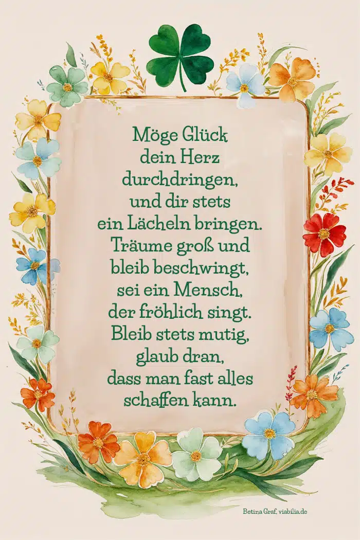 Poesiealbum Spruch Glück