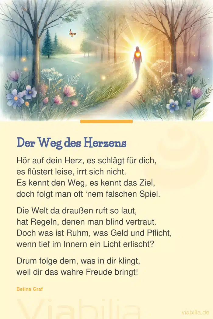 Spruch Der Weg des Herzens