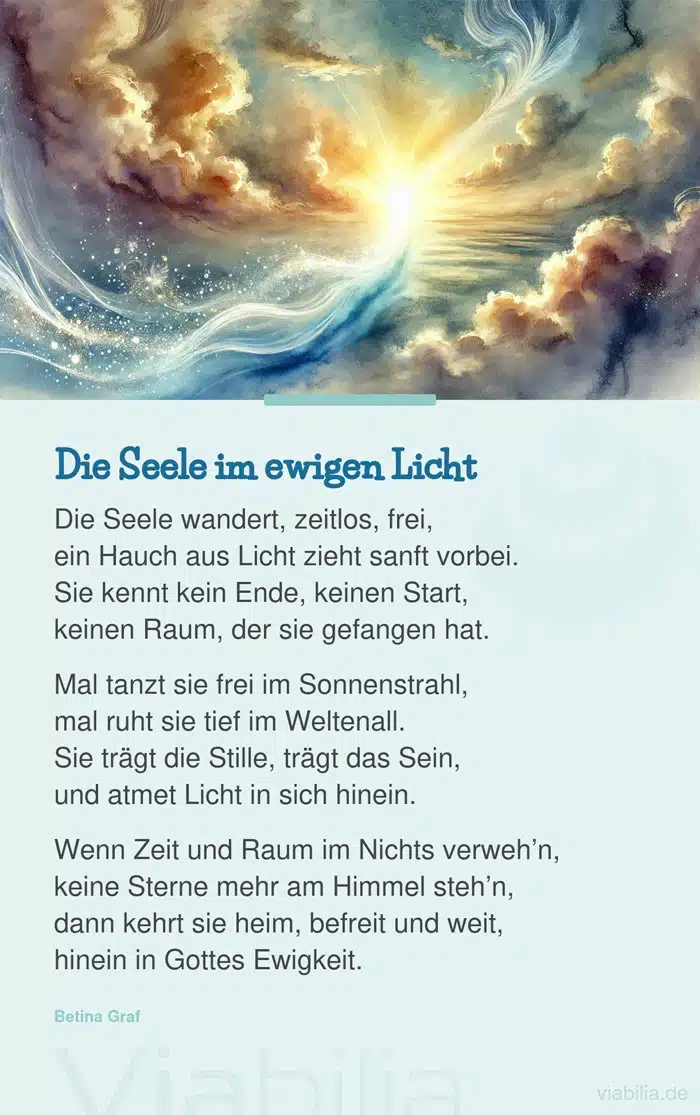Spruch über Seele im ewigen Licht