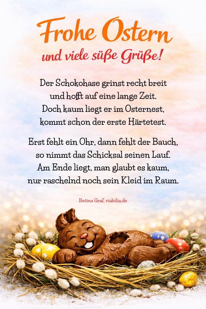 Frohe Ostern und viele süße Grüße Frohe Ostern und viele süße Grüße