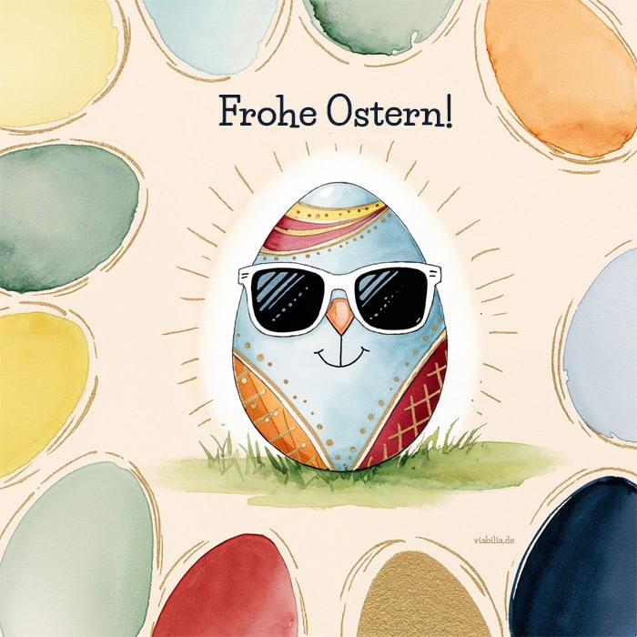 Frohe Ostern: lustig mit coolem Osterei
