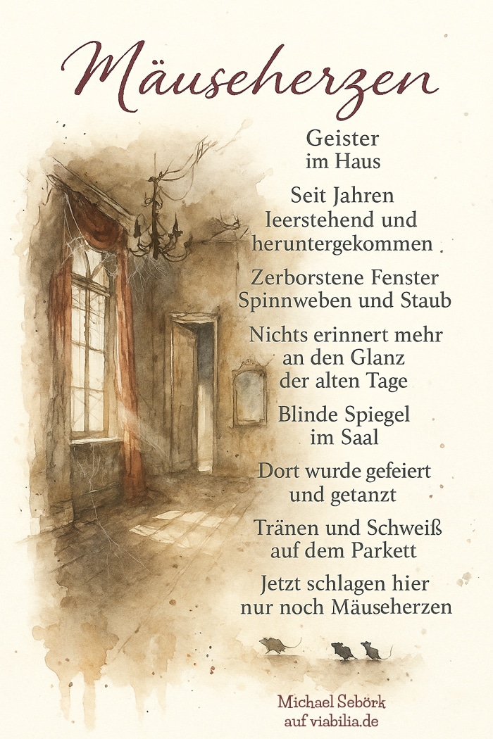 Gedicht zum Nachdenken: Mäuseherzen Gedicht zum Nachdenken: Mäuseherzen