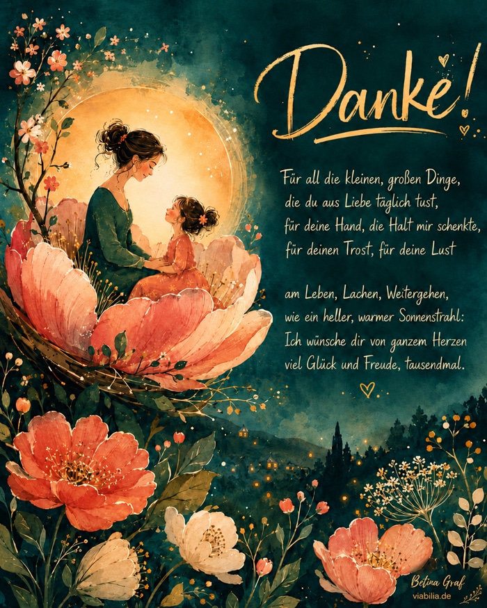 Muttertagsgedicht: Danke für all die kleinen Dinge Muttertagsgedicht: Danke für all die kleinen Dinge
