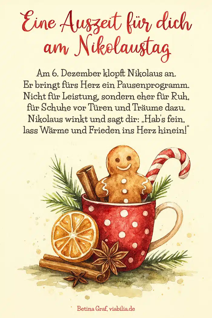 Nikolausspruch: eine Auszeit für dich am Nikolaustag Nikolausspruch: eine Auszeit für dich am Nikolaustag