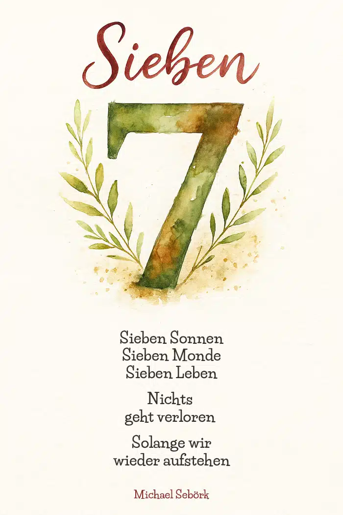 Sieben - hoffnungsfrohes Gedicht Sieben - hoffnungsfrohes Gedicht