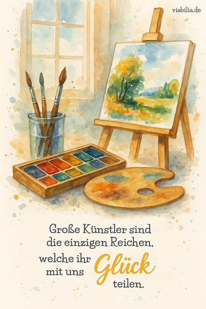 Spruch Künstler-Glück Spruch Künstler-Glück