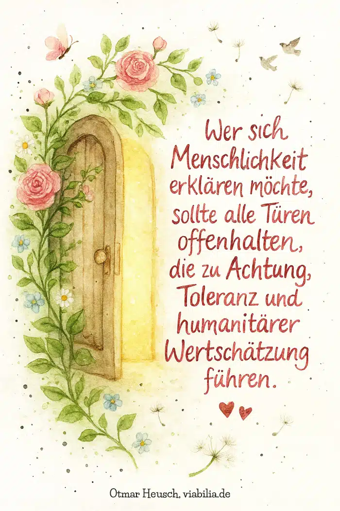 Spruch zum Nachdenken über Menschlichkeit