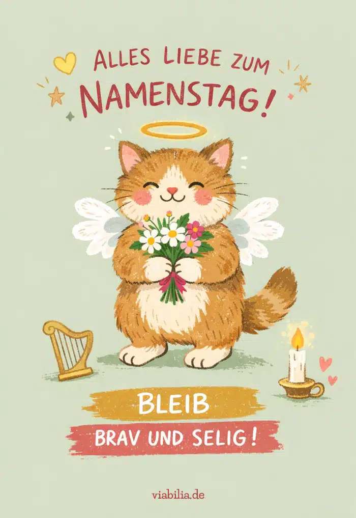 Alles Liebe zum Namenstag! Bleib brav und selig Alles Liebe zum Namenstag! Bleib brav und selig