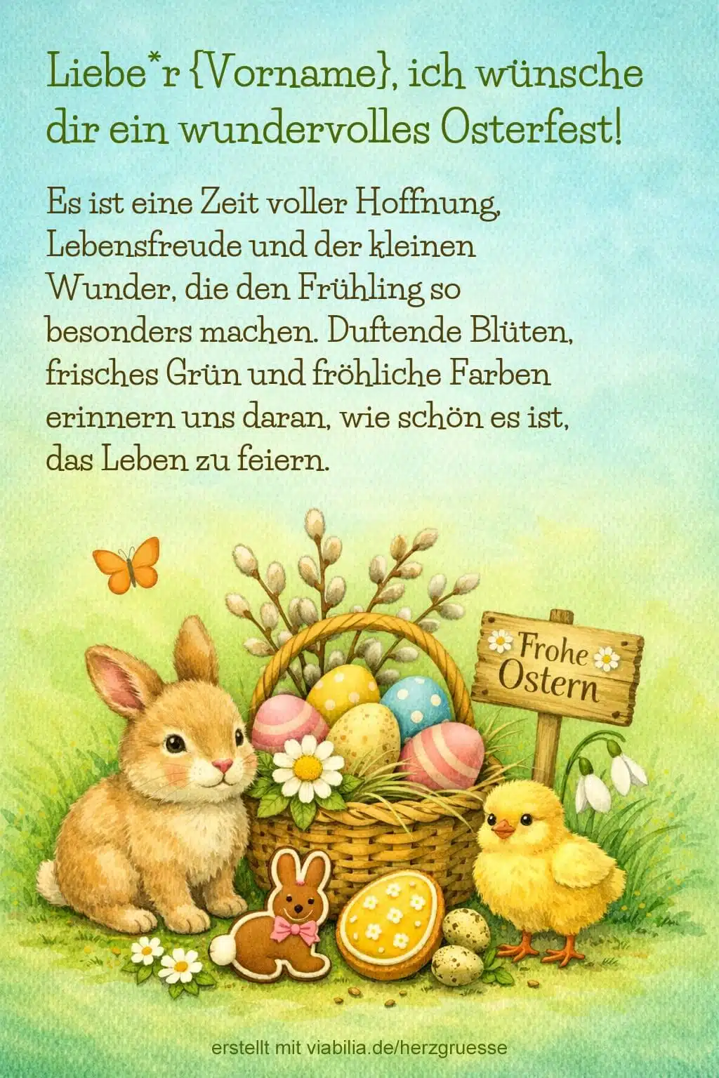 Frohe OsterEin wundervolles Osterfestn mit lieben Gedanken Ein wundervolles Osterfest