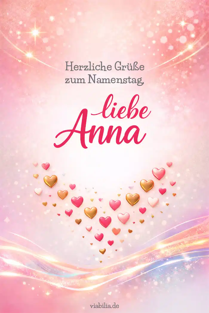 Herzliche Grüße zum Namenstag, liebe Anna Herzliche Grüße zum Namenstag für Anna