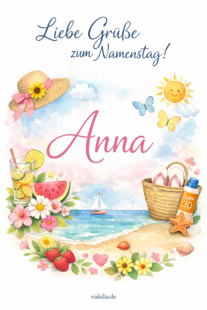 Liebe Grüße zum Namenstag, Anna Liebe Grüße zum Namenstag, Anna