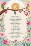 Geburtstagskarte Zum 70. Geburtstag Für Sie – Mit Blumendesign & Metallfolie, 228 X 152 Mm, Inkl. Umschlag