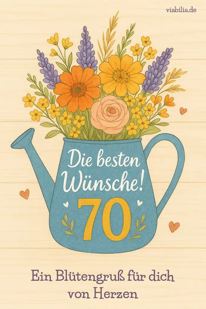 Die besten Wünsche zum 70. Geburtstag