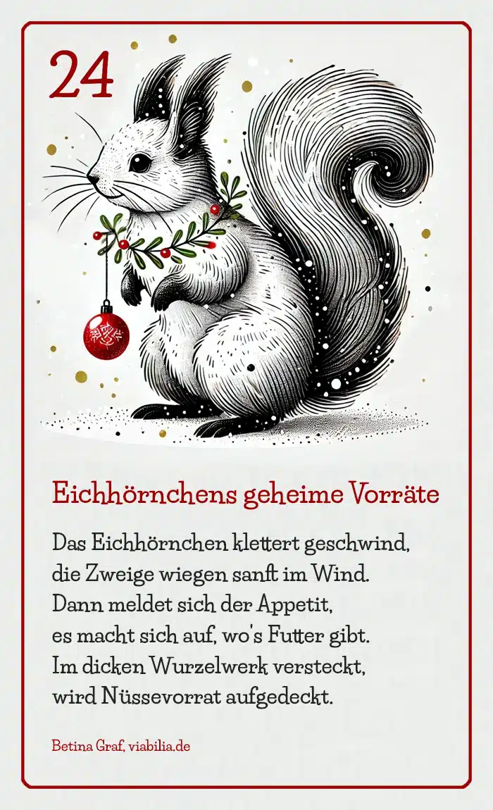 Adventskalender Bild Tier Reh mit Gedicht bzw. Spruch Adventskalender Bild Tier Reh mit Gedicht bzw. Spruch