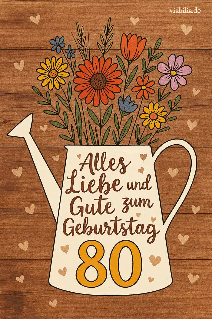 Alles Liebe und Gute zum 80. Geburtstag