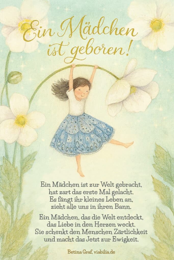 Ein Mädchen ist geboren - Glückwünsche zur Geburt