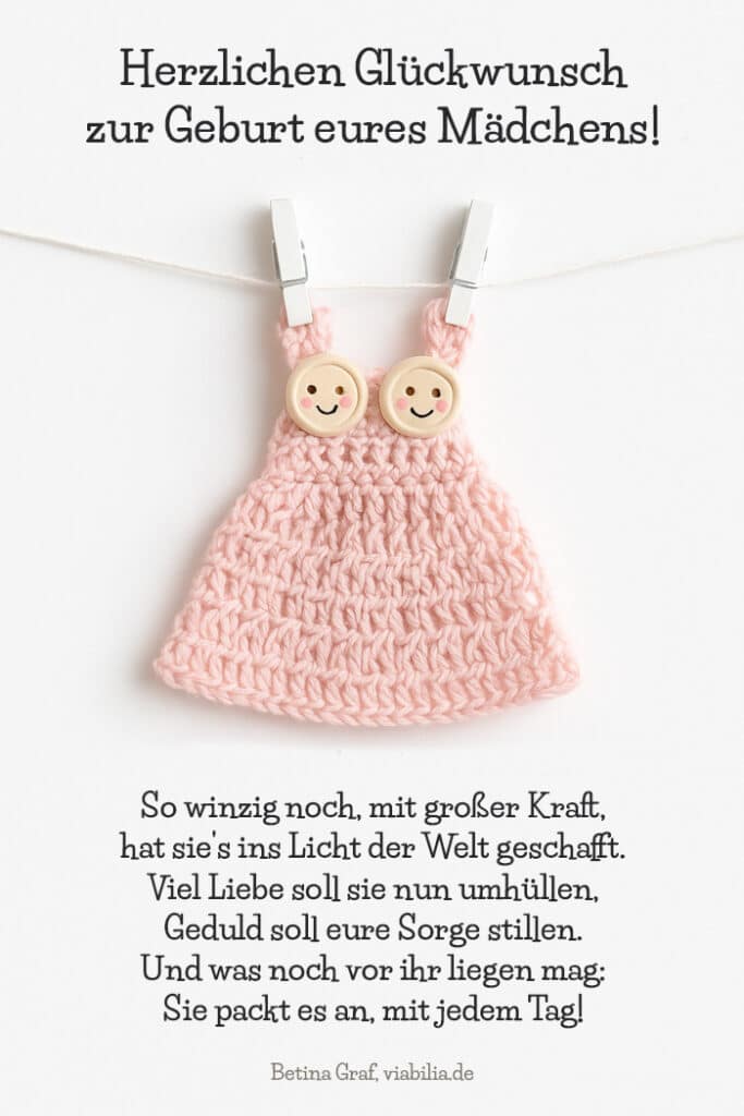 Herzlichen Glückwunsch zur Geburt eines Mädchens, Frühchen
