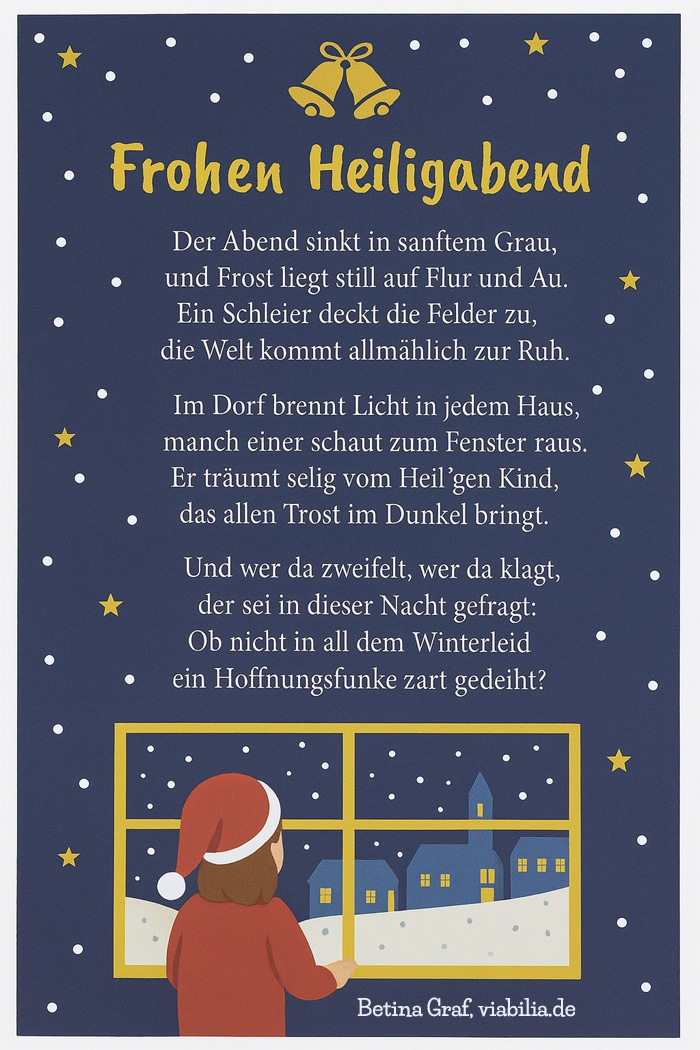 Frohen Heiligabend Gedicht bzw. Spruch mit Bild Frohen Heiligabend Gedicht bzw. Spruch mit Bild
