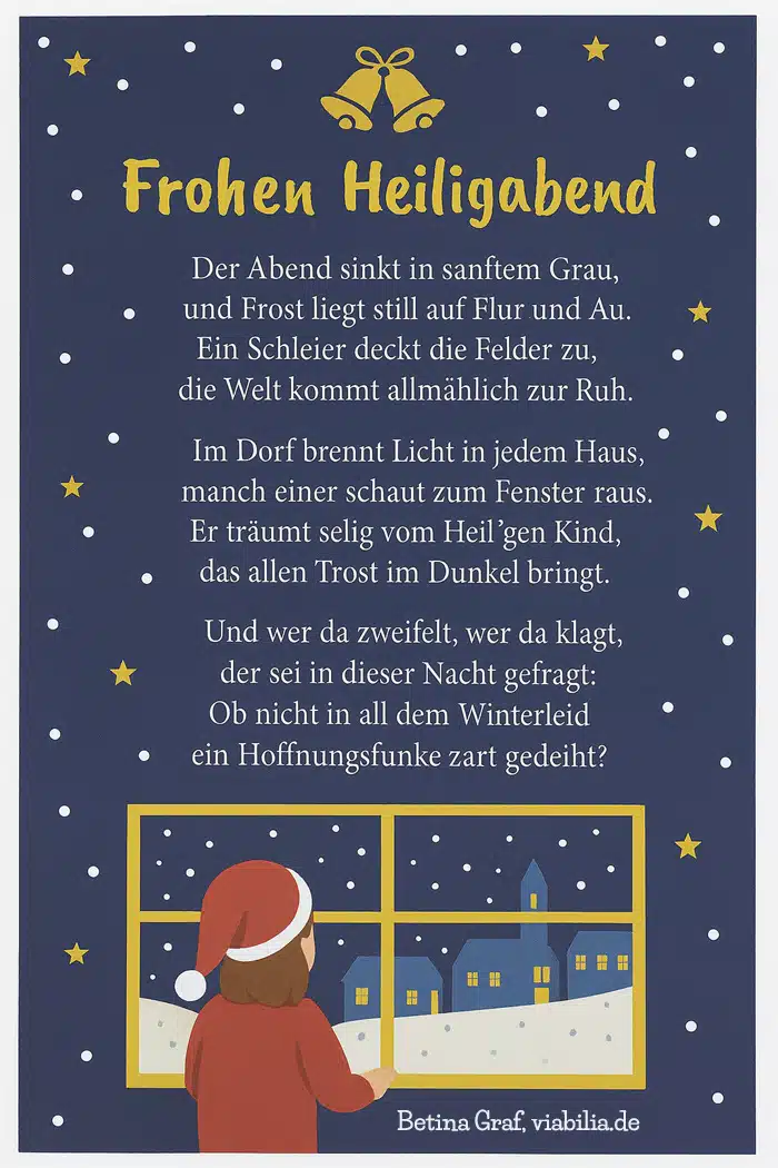 Frohen Heiligabend Gedicht bzw. Spruch mit Bild