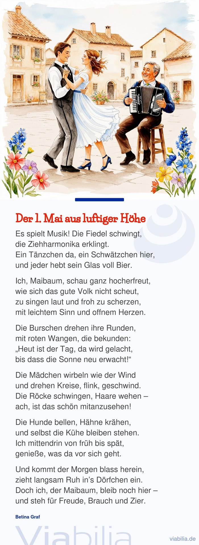 Spruch zum 1. Mai aus Sicht eines Maibaums Spruch zum 1. Mai aus Sicht eines Maibaums