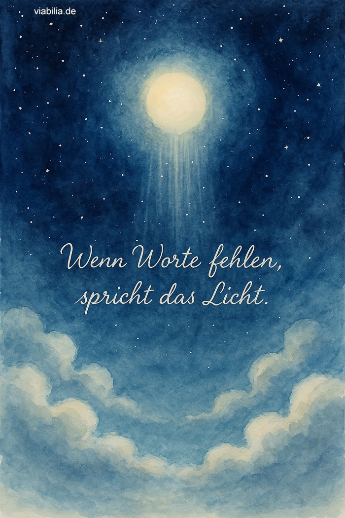 Poetische Beileidsbekundung: Wenn Worte fehlen, spricht das Licht.
