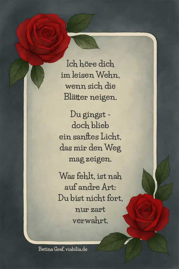 Beileidsbekundung: Gedicht mit Bild Beileidsbekundung: Gedicht mit Bild