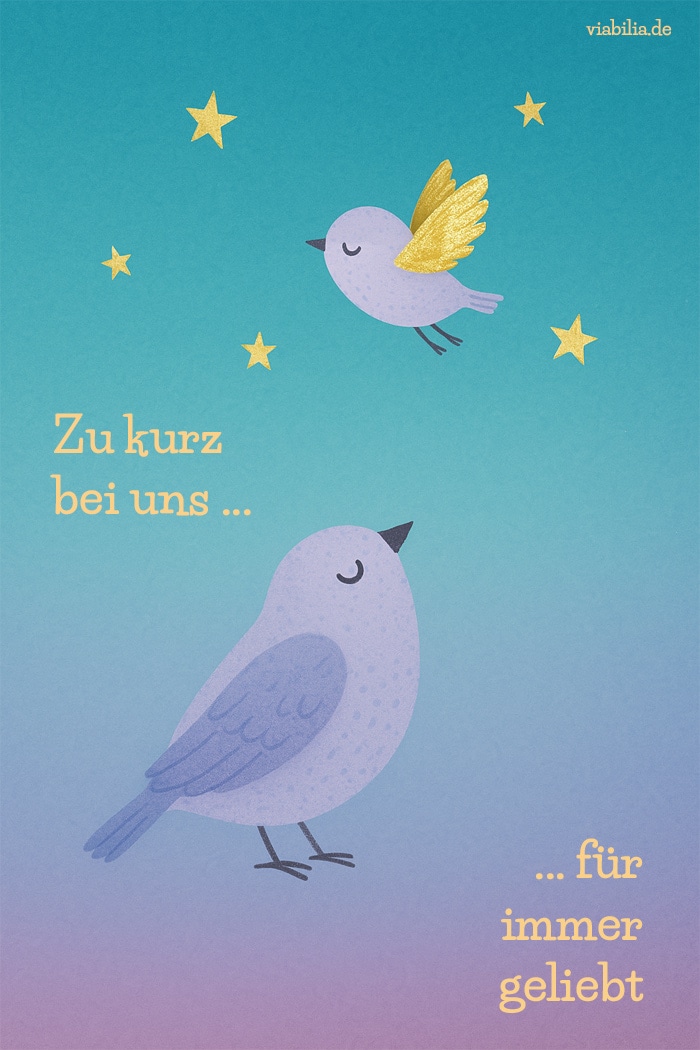 Beileidsbekundung Sternenkind mit Spruch