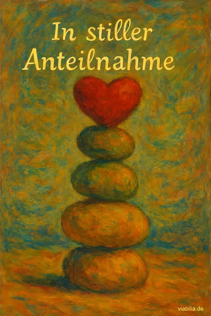 In stiller Anteilnahme mit Herz In stiller Anteilnahme mit Herz