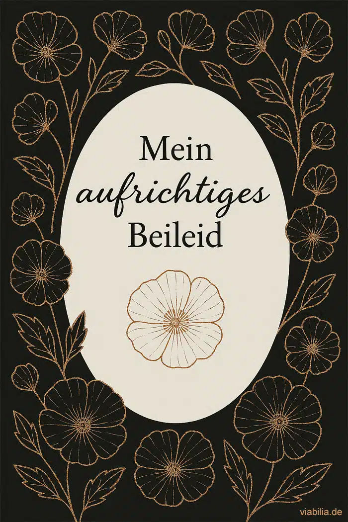 Mein aufrichtiges Beileid Mein aufrichtiges Beileid