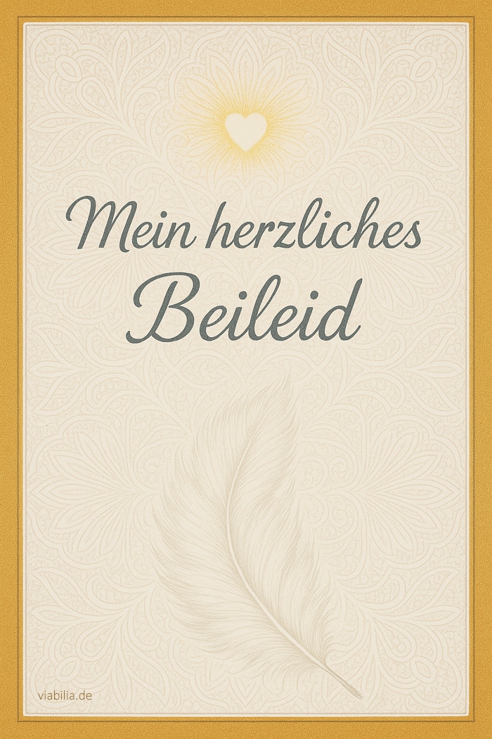 Mein herzliches Beileid, Beileidsbekundung mit zarter Feder