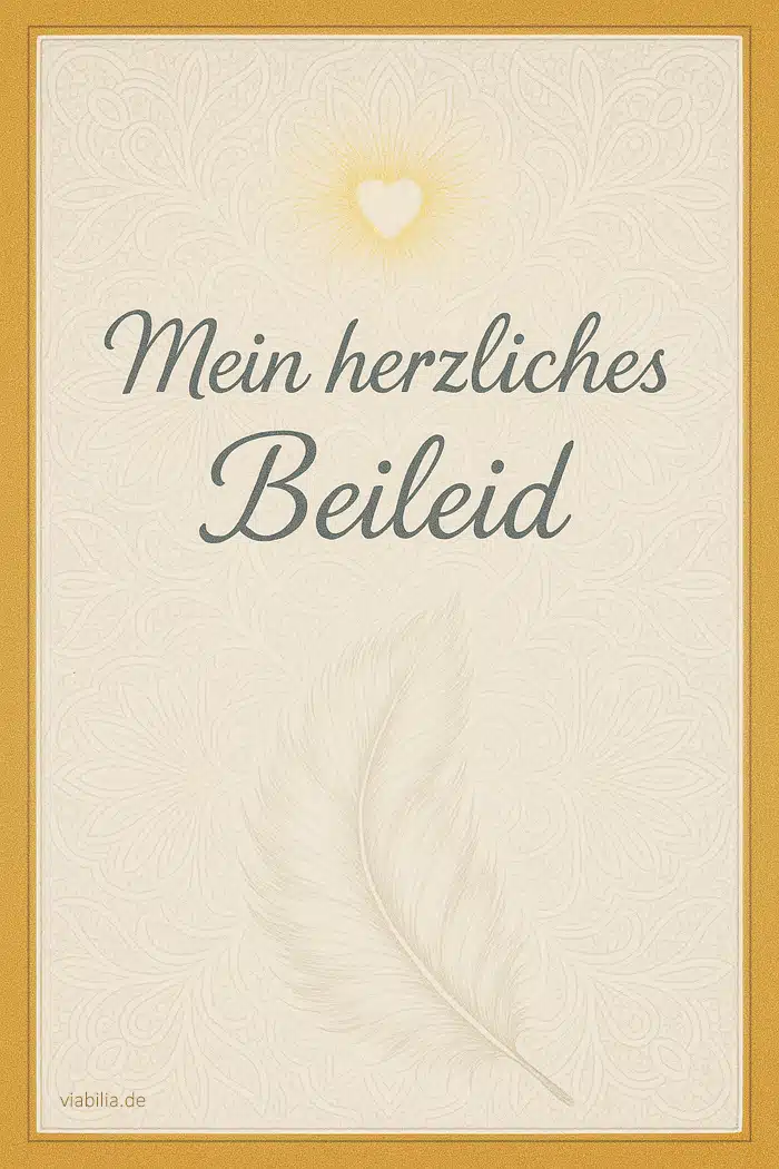 Mein herzliches Beileid, Beileidsbekundung mit zarter Feder Mein herzliches Beileid, Beileidsbekundung mit zarter Feder