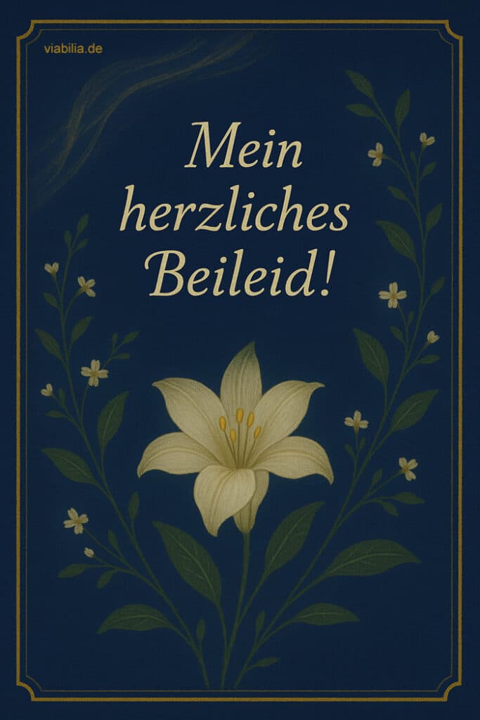Beileidsbekundung Sprüche + Bilder für herzliches Beileid