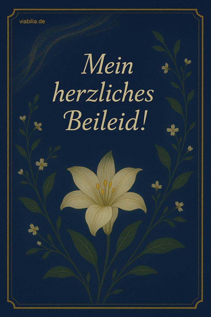 Beileidsbekundung: Mein herzliches Beileid