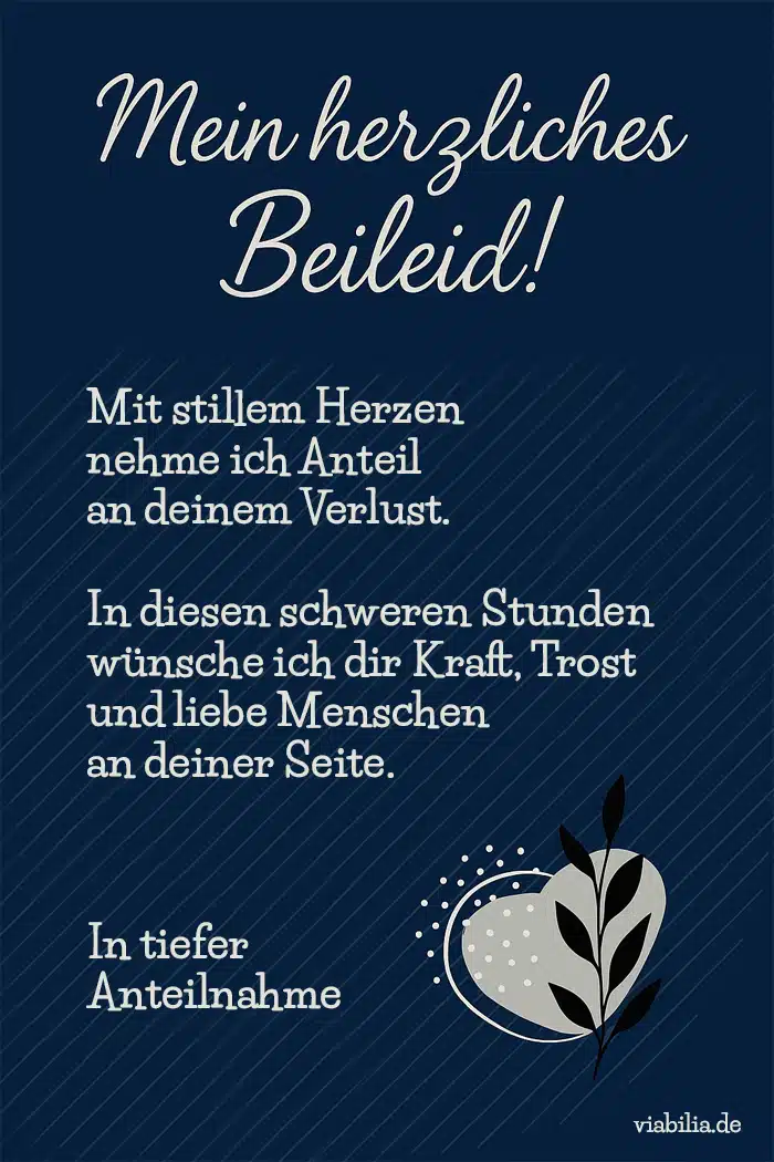 Mein herzliches Beileid: mit stillem Herzen Mein herzliches Beileid: mit stillem Herzen