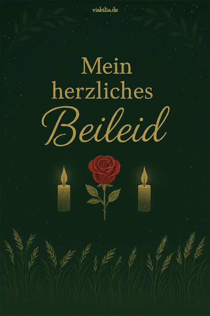Mein herzliches Beileid mit Rose Mein herzliches Beileid mit Rose