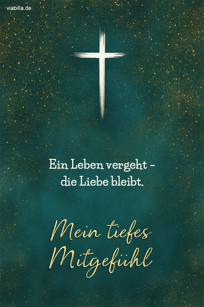 Beileidsbekundung mit mitfühlendem Spruch: mein tiefes Mitgefühl
