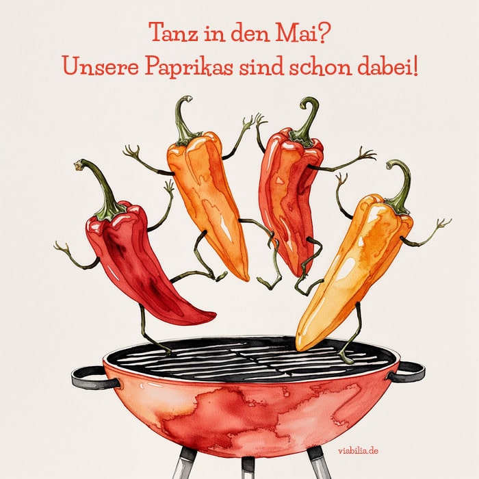 Spruch: Tanz in den Mai, Paprikas dabei Spruch: Tanz in den Mai, Paprikas dabei