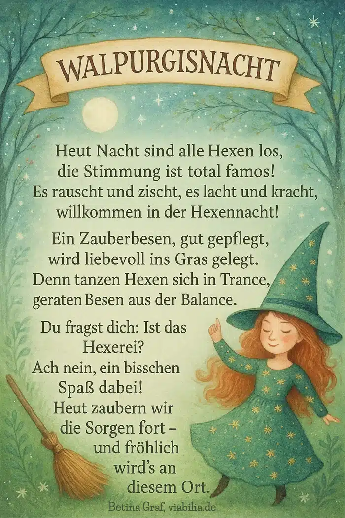 Walpurgisnacht lustiger Spruch mit Bild