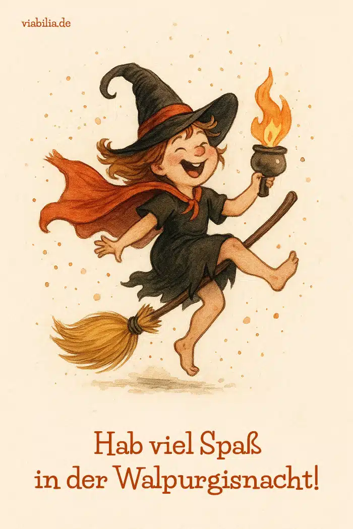 Walpurgisnacht Bild mit Spruch Viel Spaß
