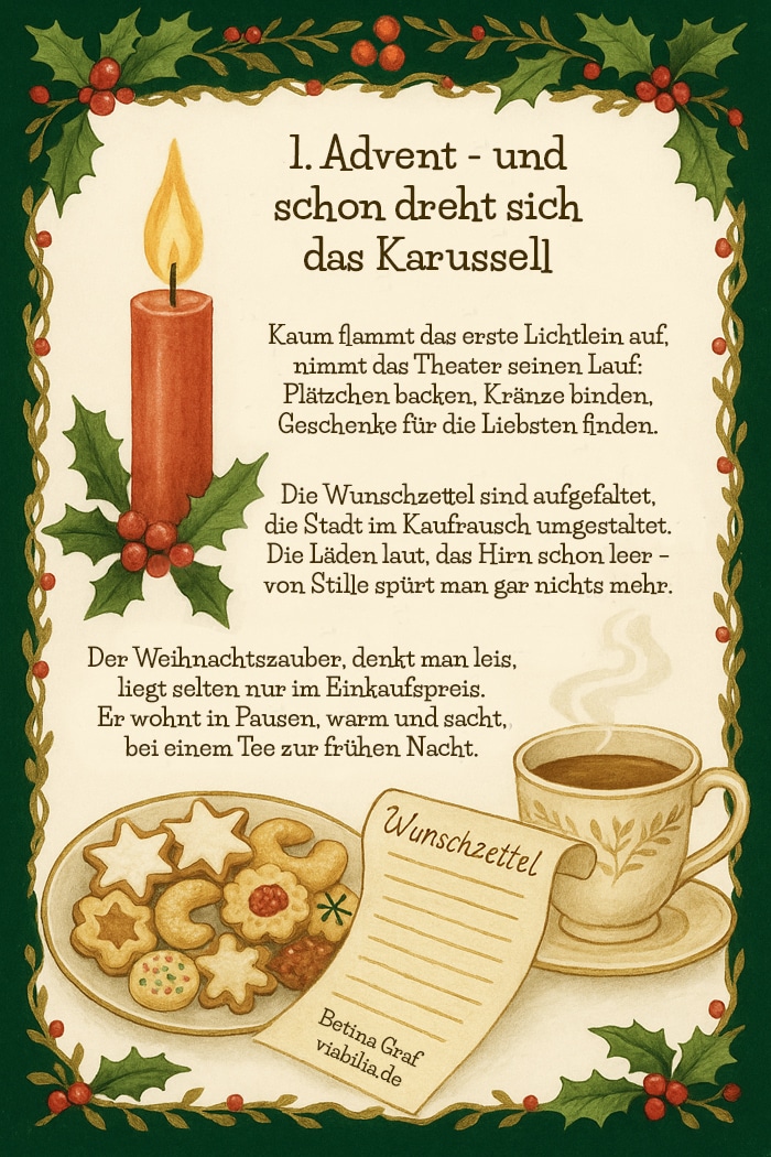 1. Advent Gedicht über Weihnachtszauber 1. Advent Gedicht über Weihnachtszauber