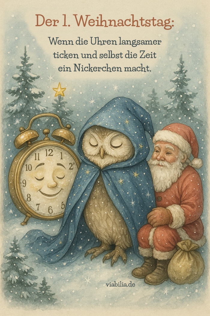 Der 1. Weihnachtstag: wenn die Uhren langsamer ticken Spruch Der 1. Weihnachtstag: wenn die Uhren langsamer ticken Spruch