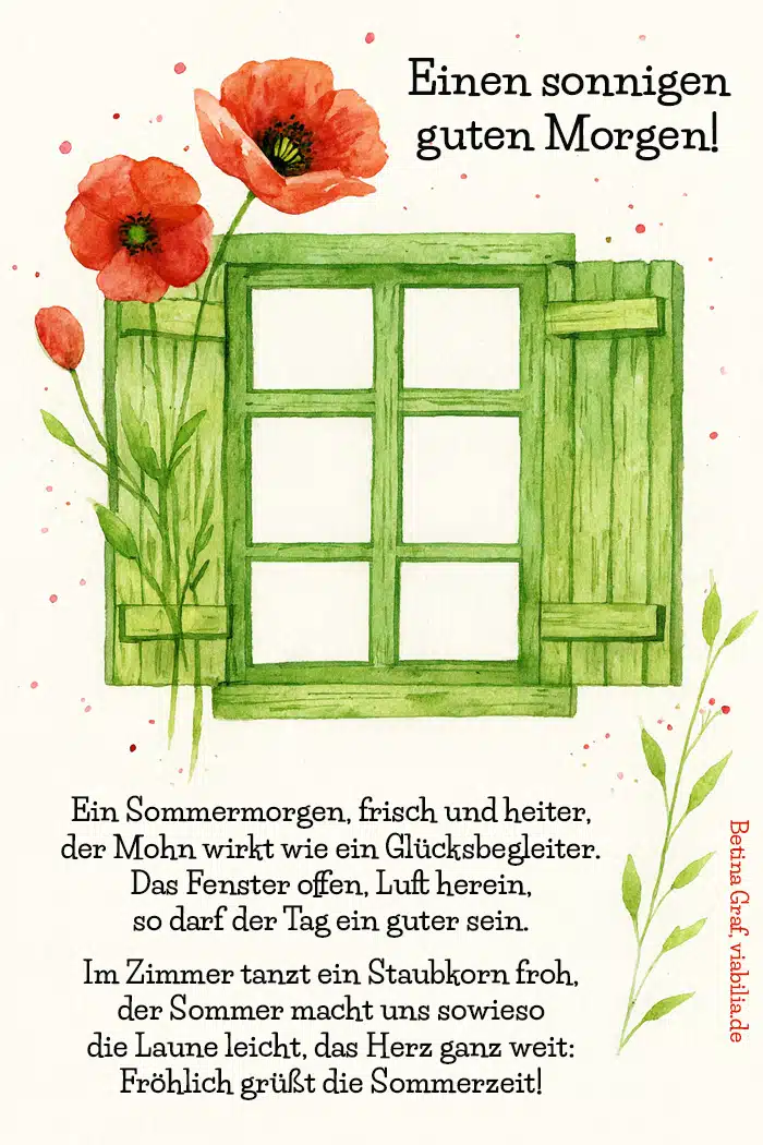 Einen sonnigen Sommermorgen