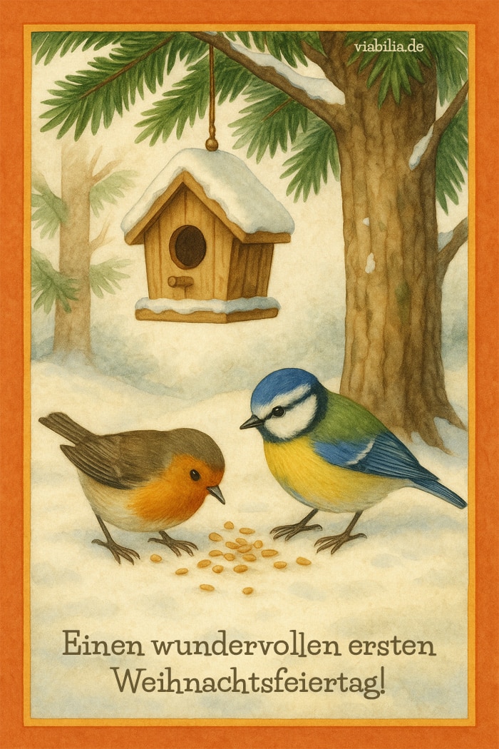 Einen wundervollen ersten Weihnachtsfeiertag - romantisches Bild Einen wundervollen ersten Weihnachtsfeiertag - romantisches Bild