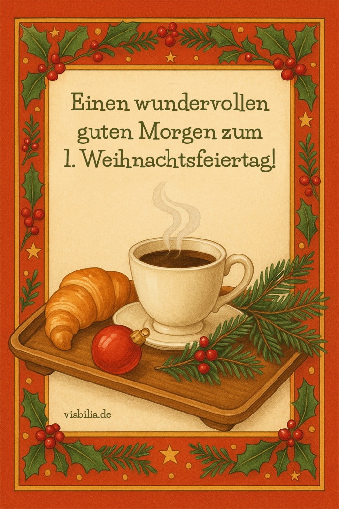Einen wundervollen guten Morgen zum 1. Weihnachtsfeiertag Einen wundervollen guten Morgen zum 1. Weihnachtsfeiertag