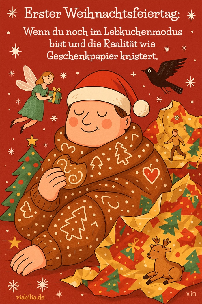Erster Weihnachtsfeiertag: lustiges Bild mit Spruch kostenlos für WhatsApp Erster Weihnachtsfeiertag: lustiges Bild mit Spruch kostenlos für WhatsApp