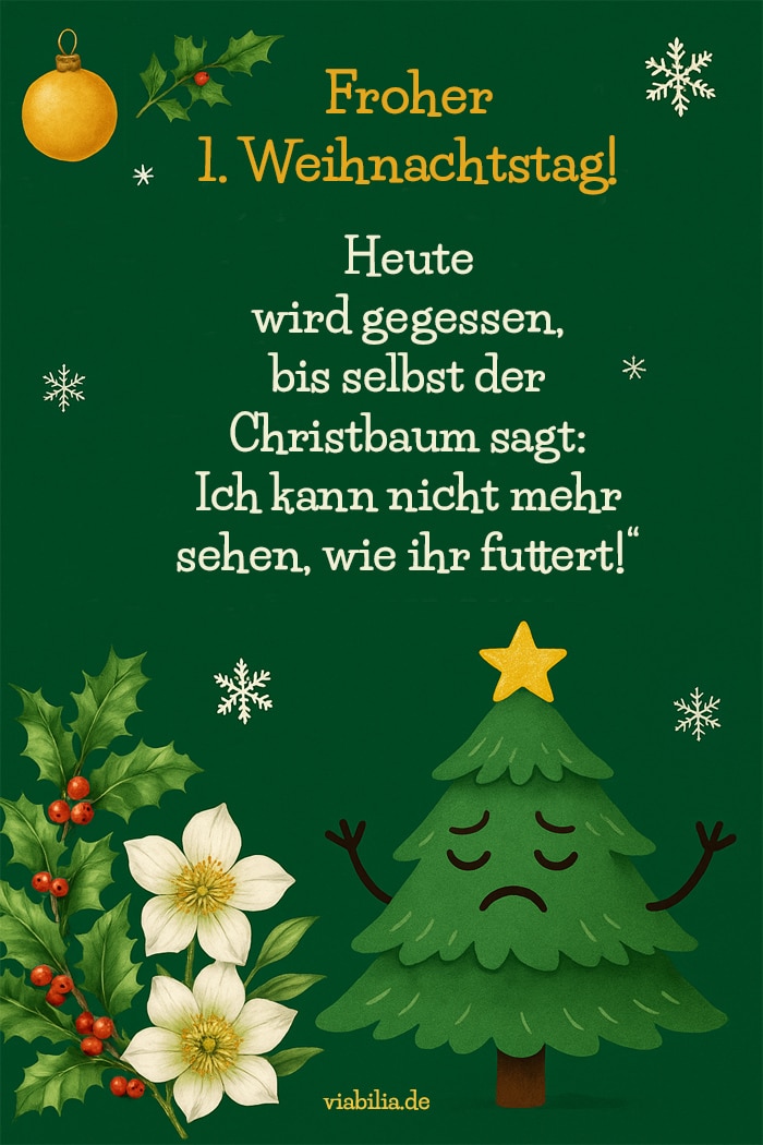 Froher 1. Weihnachtstag mit lustigem Spruch Froher 1. Weihnachtstag mit lustigem Spruch