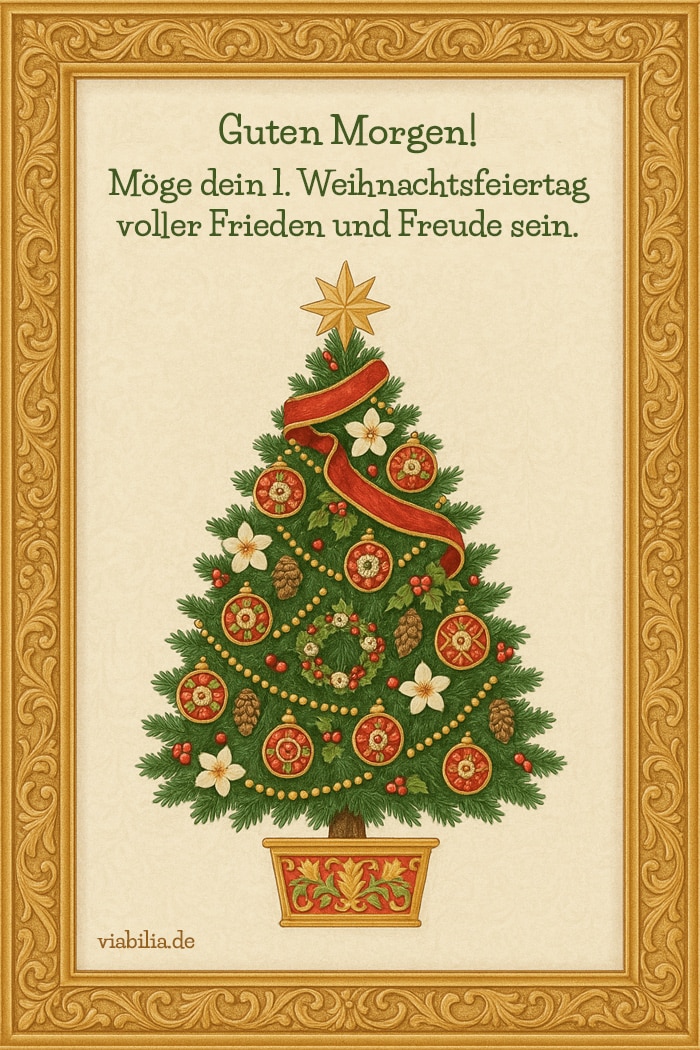 Guten Morgen! 1. Weihnachtsfeiertag voller Frieden und Freude Guten Morgen! 1. Weihnachtsfeiertag voller Frieden und Freude