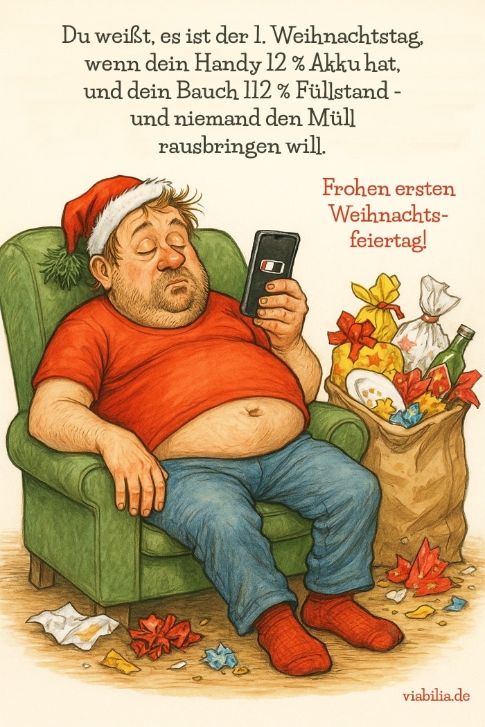 Lustiges Bild zum 1. Weihnachtstag mit Spruch Lustiges Bild zum 1. Weihnachtstag mit Spruch