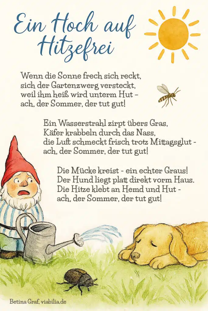 Lustiges Sommergedicht: Ein Hoch auf Hitze